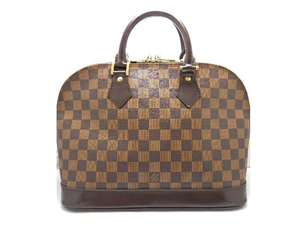 LOUIS VUITTON Alma Damier Handbag Brown